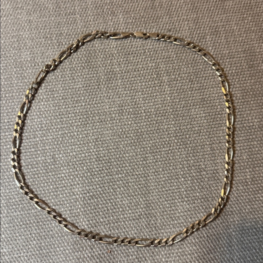 Silver Paper Clip Style Necklace